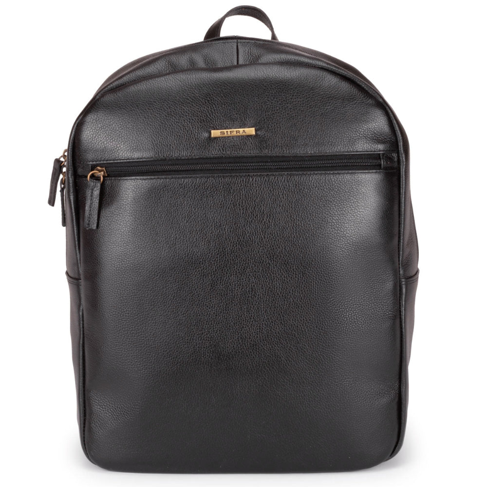 Mochila para Notebook Média Couro Preto Dublin