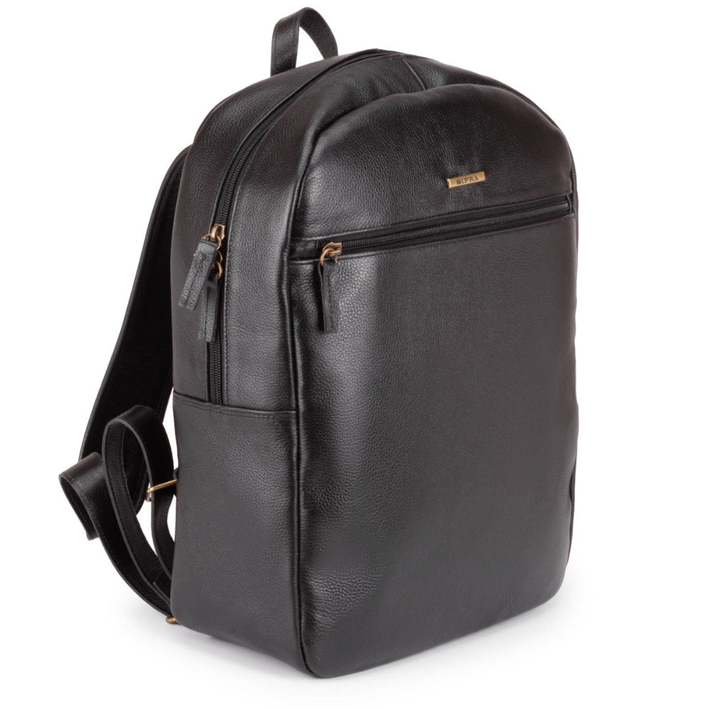 Mochila para Notebook Média Couro Preto Dublin