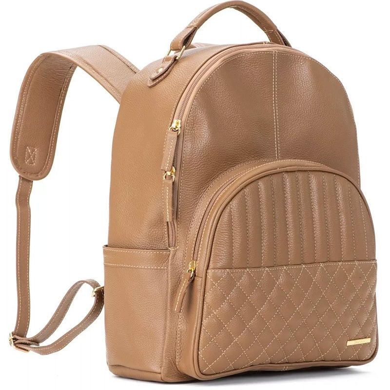 Mochila para Notebook Média De Couro Caramelo Avery