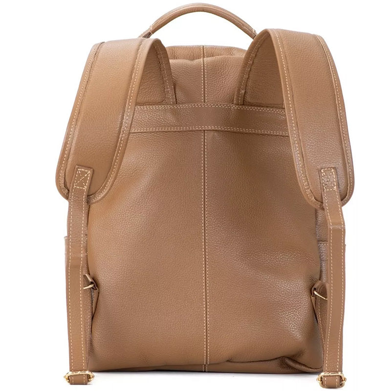 Mochila para Notebook Média De Couro Caramelo Avery