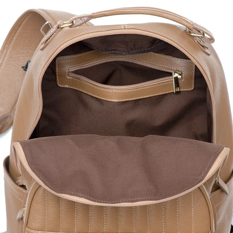 Mochila para Notebook Média De Couro Caramelo Avery