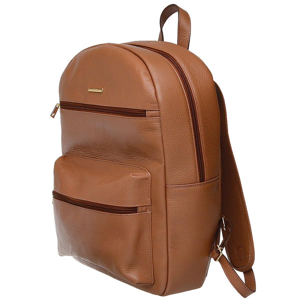 Mochila para Notebook Média De Couro Marrom Taylor