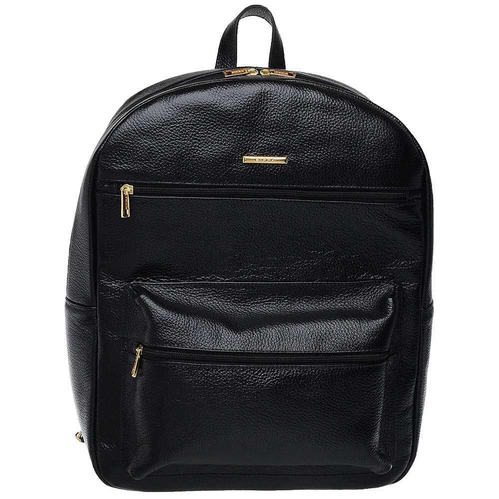 Mochila para Notebook Média De Couro Preto Taylor