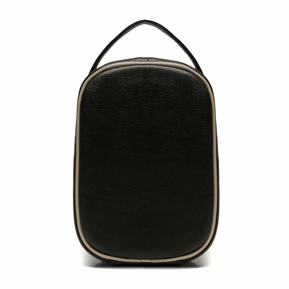 Nécessaire Feminina Couro Preto Off White Camila