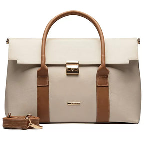 Pasta Executiva Feminina Notebook Couro Off White Elisa