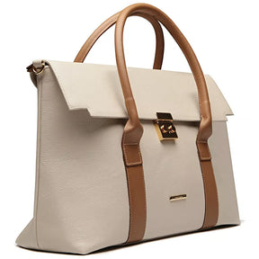 Pasta Executiva Feminina Notebook Couro Off White Elisa
