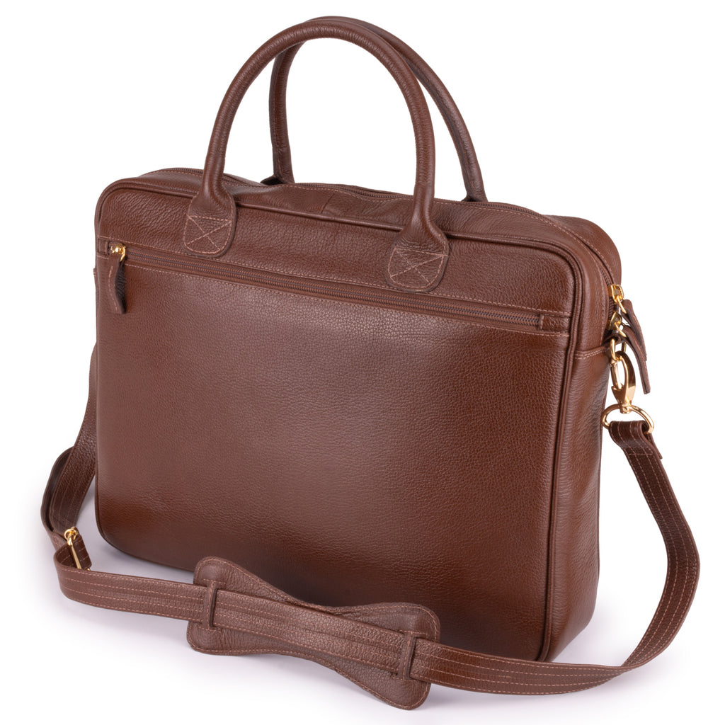 Pasta Executiva Feminina Notebook Couro Marrom Helena