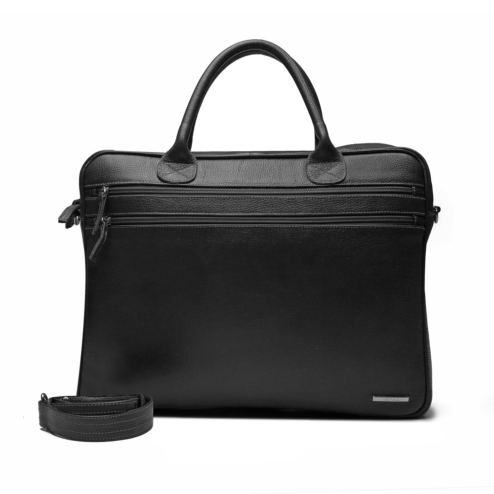 Pasta Executiva Feminina Notebook Couro Preto Helena