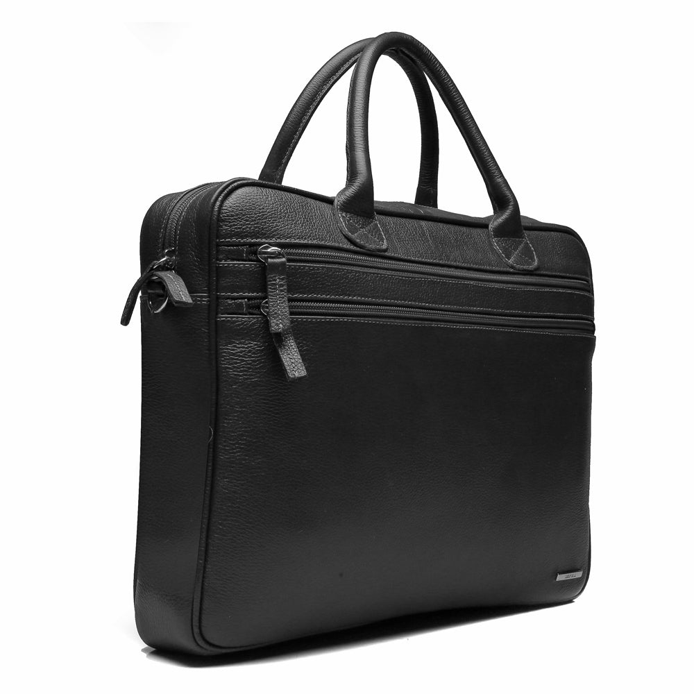 Pasta Executiva Feminina Notebook Couro Preto Helena