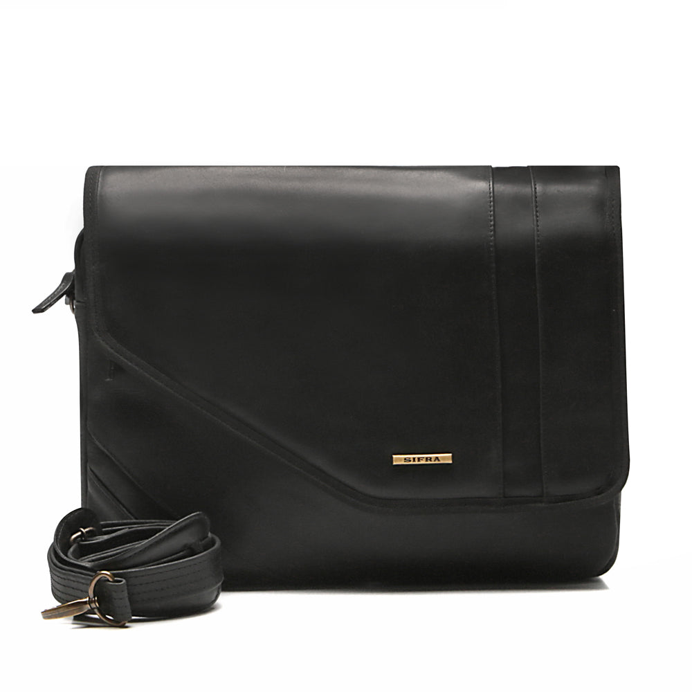 Pasta Executiva Masculina Notebook Couro Preto Dylan