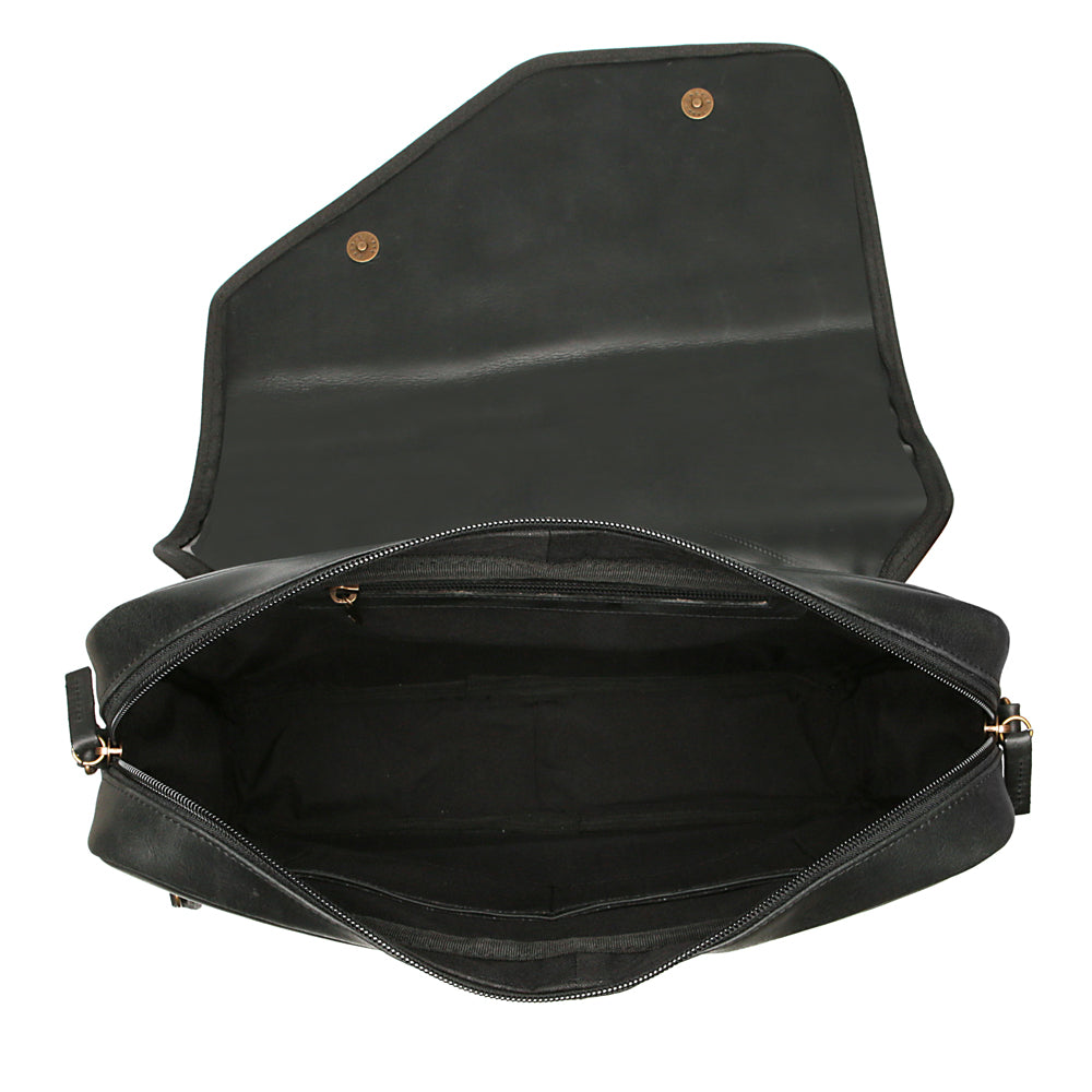 Pasta Executiva Masculina Notebook Couro Preto Dylan