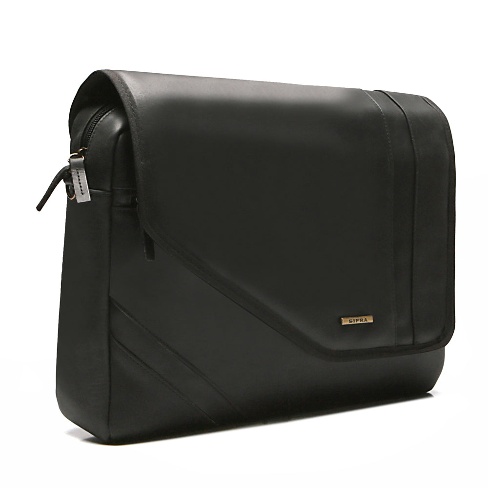 Pasta Executiva Masculina Notebook Couro Preto Dylan