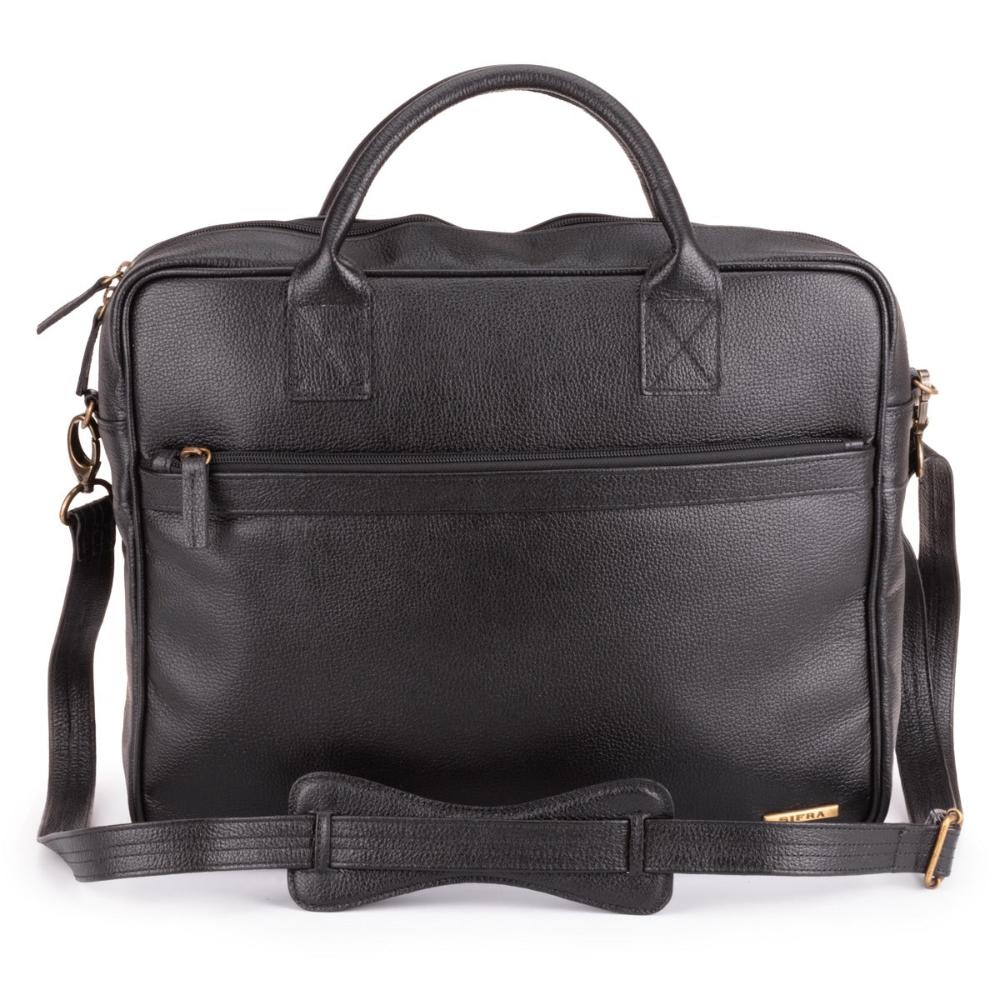 Pasta Executiva Masculina Notebook Couro Preto Oliver
