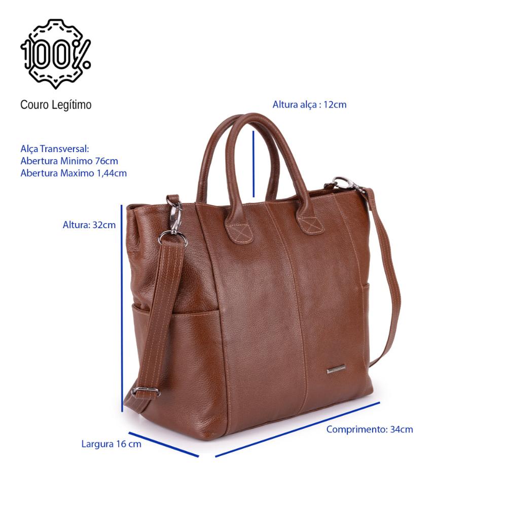 Pasta Executiva Notebook Couro Marrom Fernanda