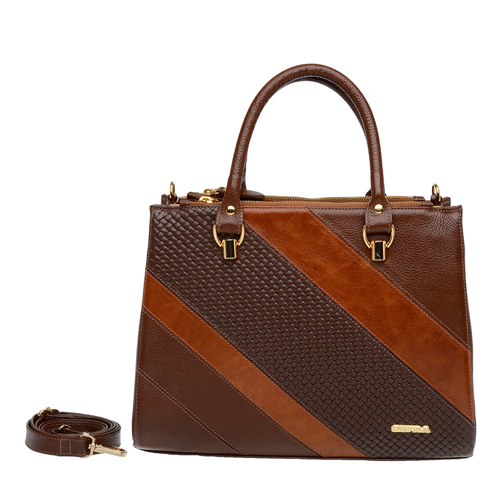 Bolsa Tote Couro Marrom Média Classic Marisa