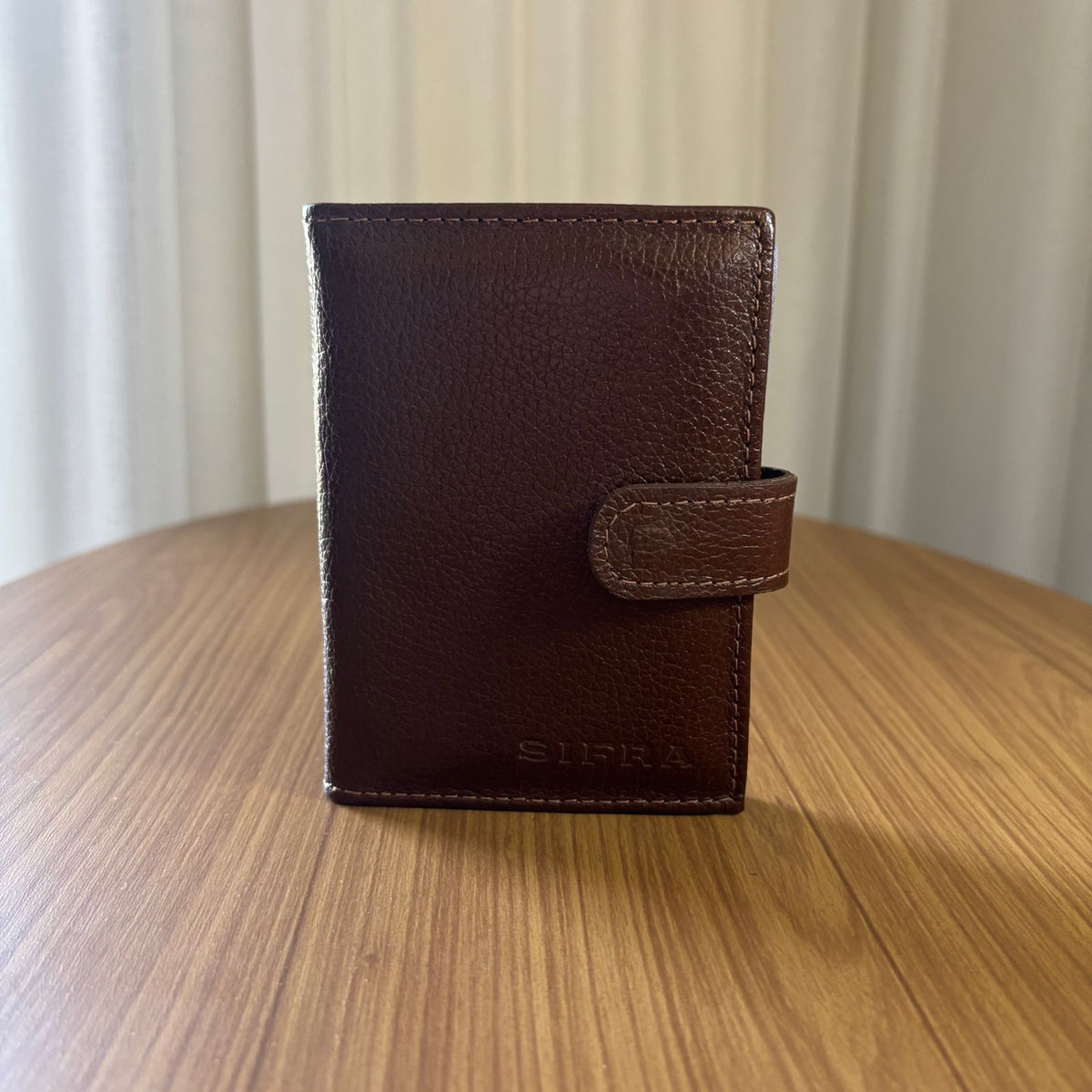 Porta Cartão e Documentos Feminino Couro Marrom Escuro