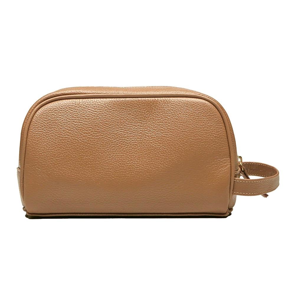 Kit Nécessaires Para Viagem Couro Caramelo