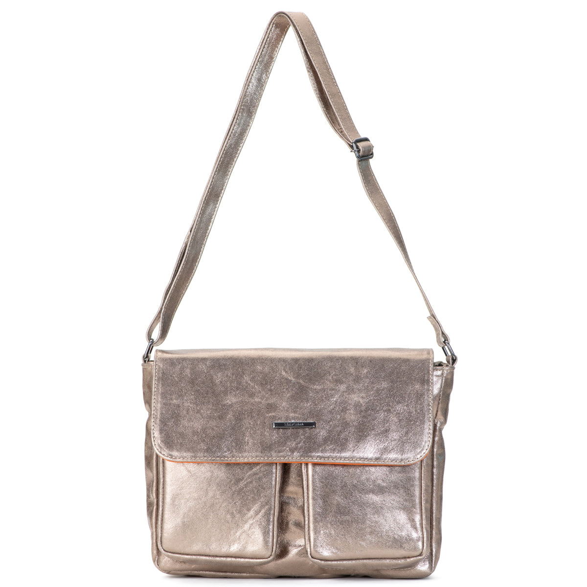 Bolsa Transversal Média Couro Ouro Velho Marina