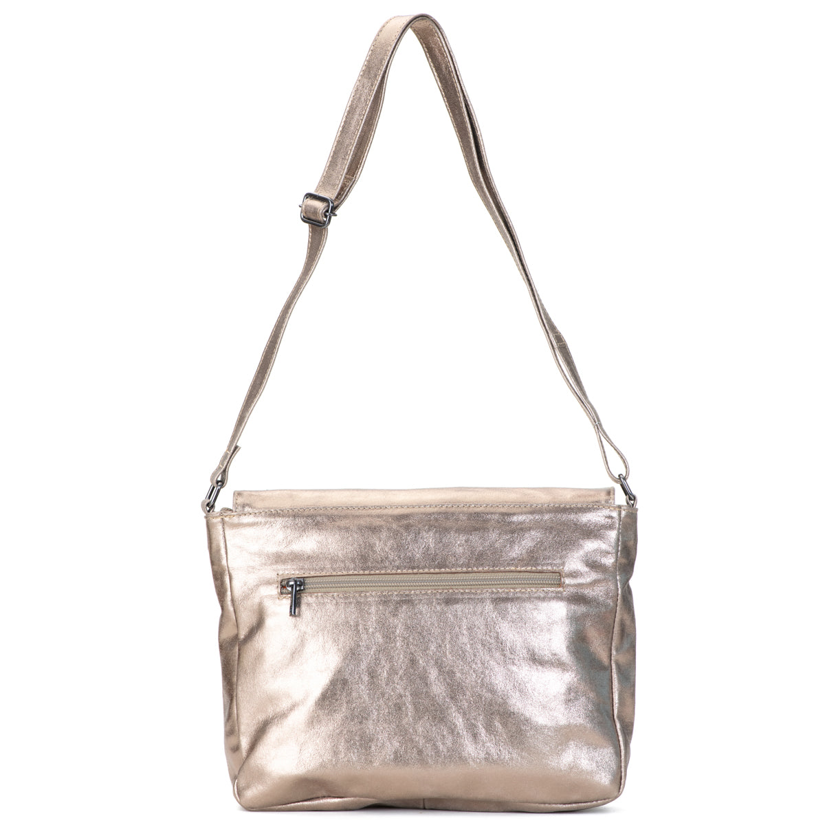 Bolsa Transversal Média Couro Ouro Velho Marina