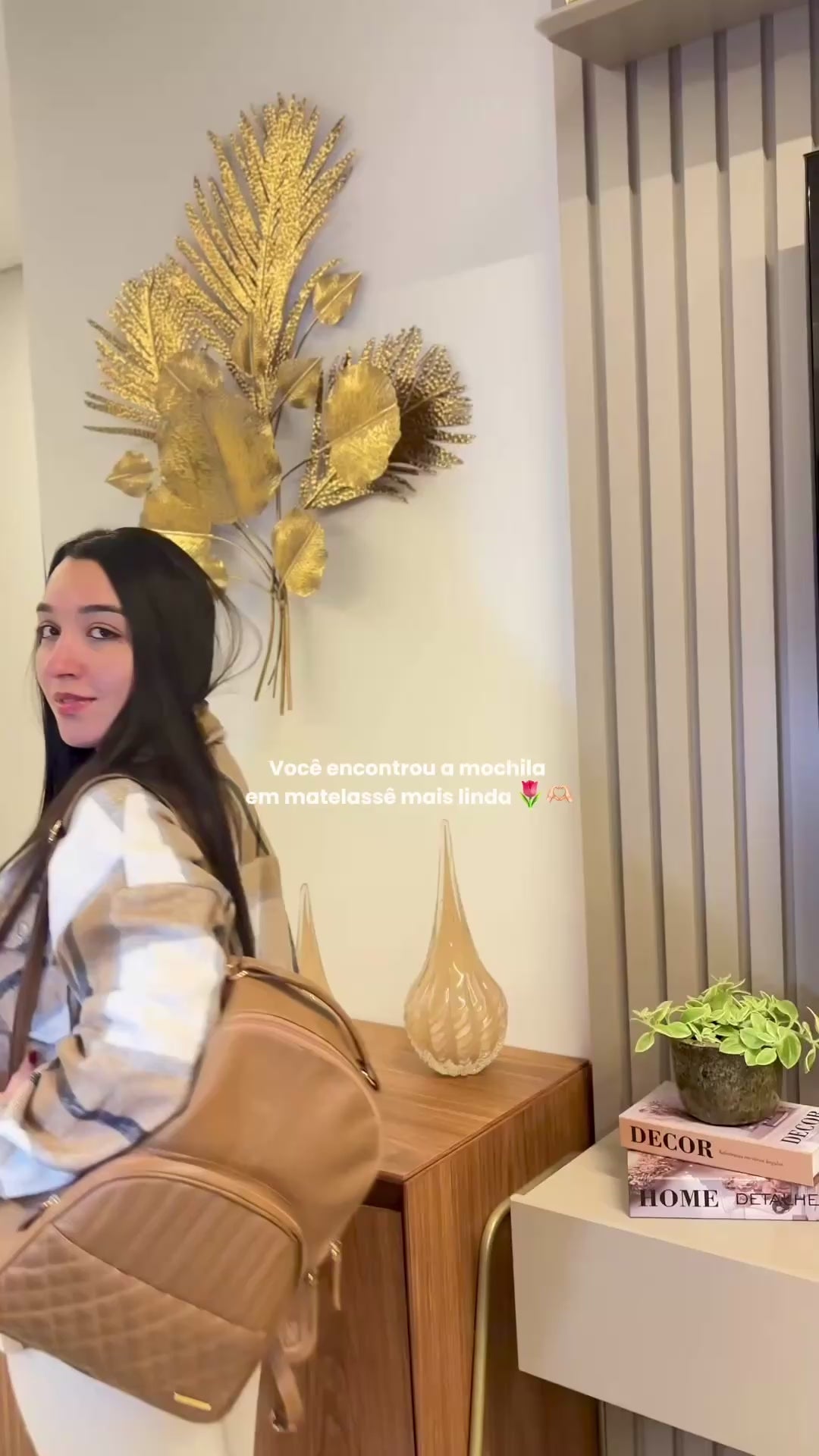 Mochila para Notebook Média De Couro Caramelo Avery