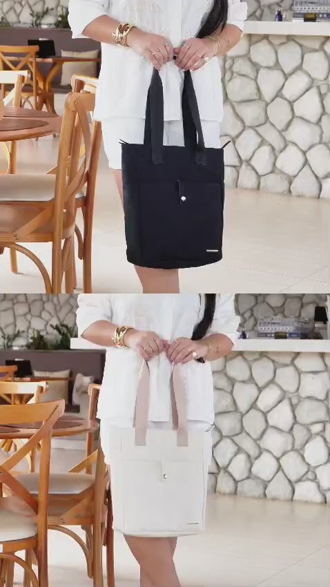 Bolsa Sacola Média Lona Off White Estival