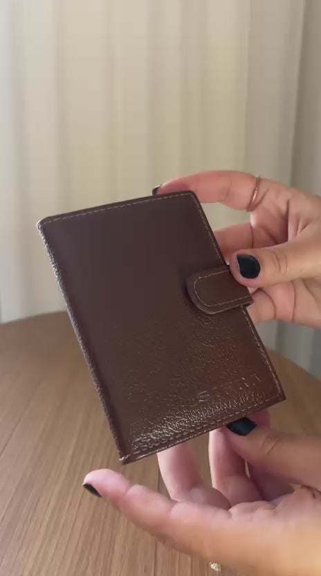 Porta Celular e Carteira Couro Pelo Onça Sifra
